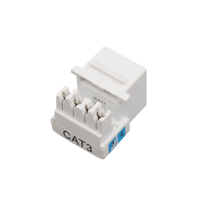 CAT3 RJ11 6P4C، 90 درجة، مقبس كيستون UTP الضغط لأسفل