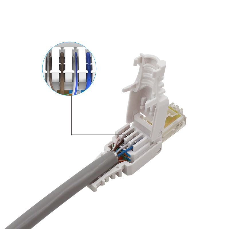 CAT5e قابس إنهاء المجال RJ45 بدون أدوات غير محمي