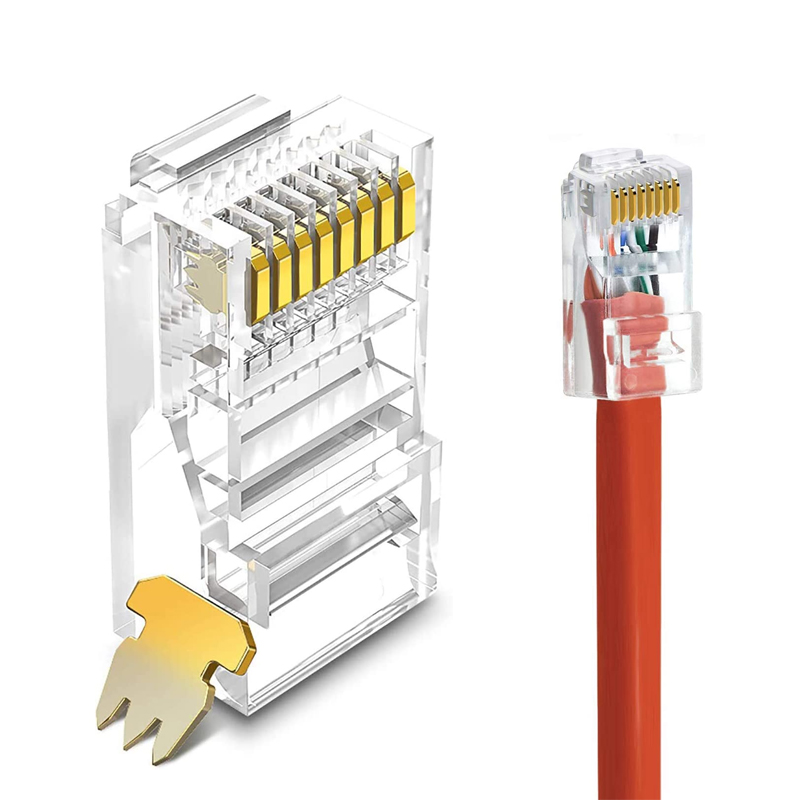 CAT5e UTP 8P8C RJ45 وحدات التوصيل 1 قطعة