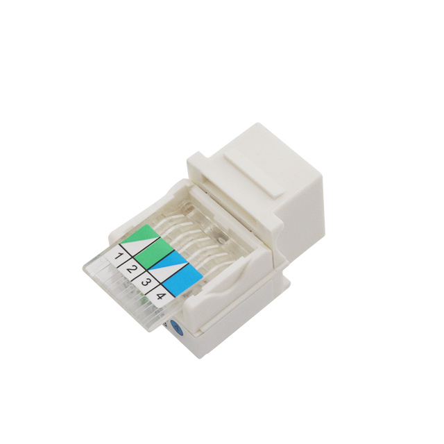 CAT3 RJ11 6P4C 90 درجة مقبس كيستون UTP بدون أدوات